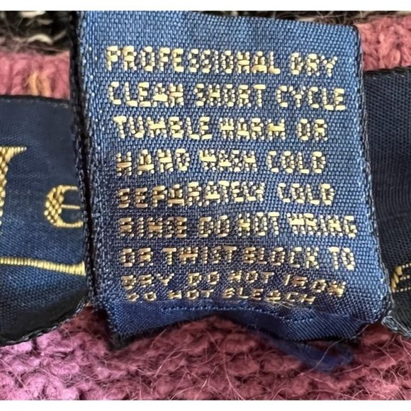 VINTAGE 80's LeRoy Knitwear Silk Angora Sweater Puff Shoulder sewed Pearl M Rose - Picture 7 of 7